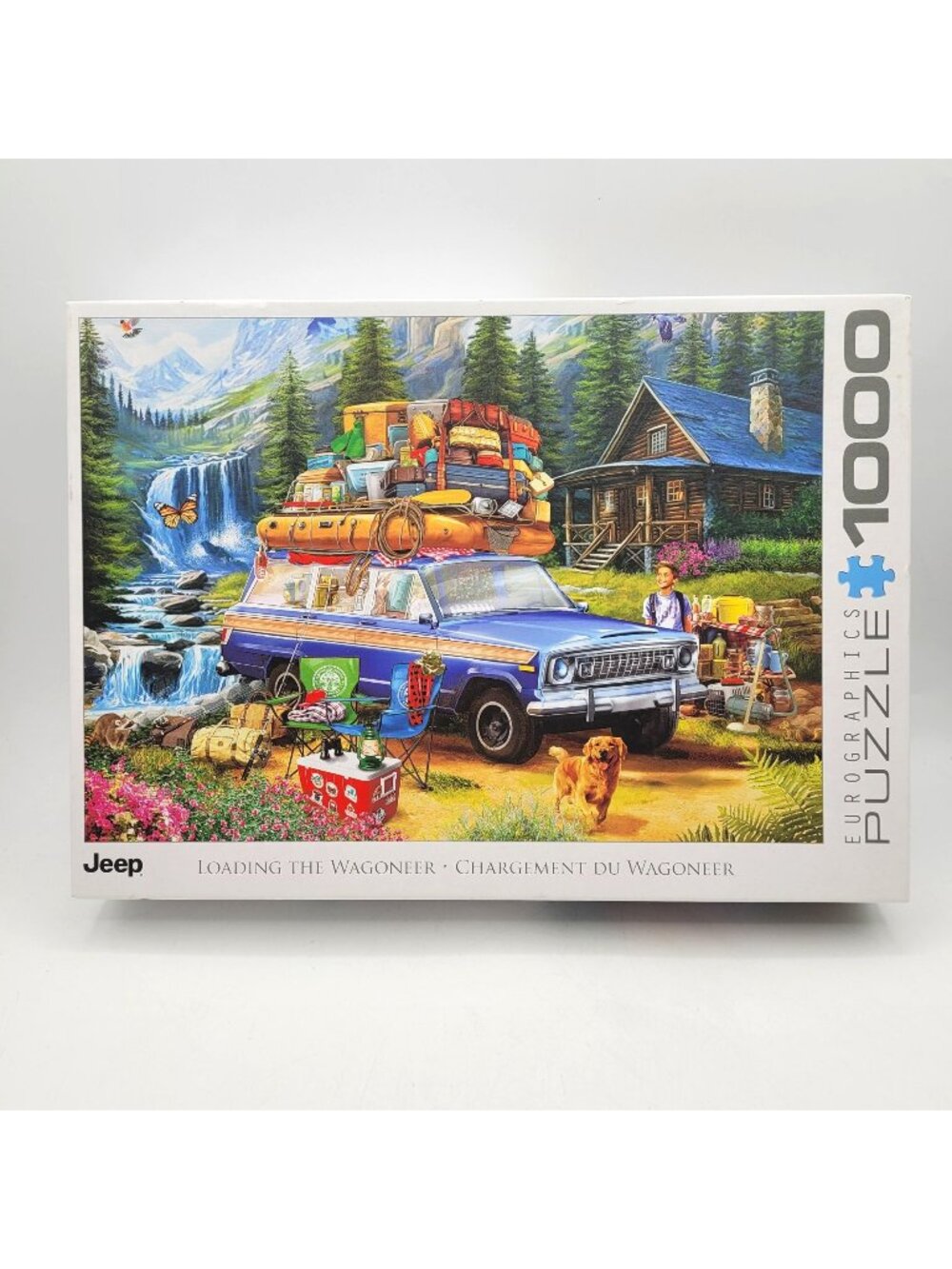Eurographics Puzzle 1000 Piece Puzzle "Loading the Wagoneer" Jeep COMPLETE